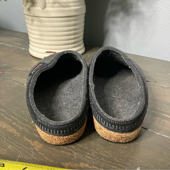 Stegmann Wool Clogs Size 6 Women Grey cork Slip-on cozy warm fall winter - Picture 6 of 10